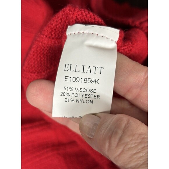 Elliatt Pomodoro Sleeveless Sweater Dress Red Medium Turtleneck Ruffle Hem - Picture 5 of 11